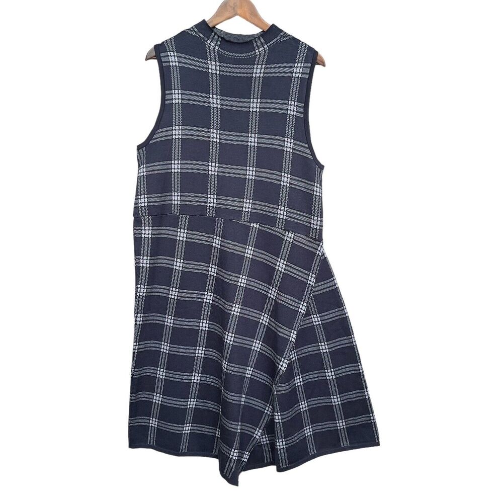Free Assembly Sweater Dress Women Size XXL Blue Mock Neck Asymmetric‎ Sleeveless